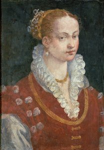 Bianca Cappellon (n. 1542–1587) muotokuva Toscanan suurherttua Francesco de Medicin vaimo, n. 1585